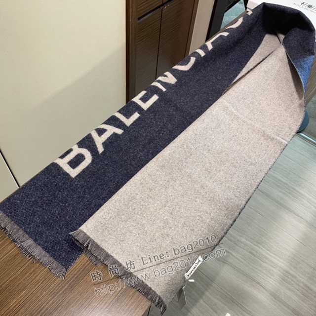 balenciaga經典字母雙面羊絨圍巾 巴黎世家秋冬保暖圍巾披肩  mmj1498